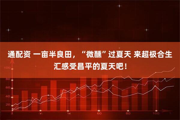 通配资 一亩半良田，“微醺”过夏天 来超极合生汇感受昌平的夏天吧！
